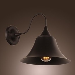 Aplică artistică de perete cu abajur din metal retro și suport