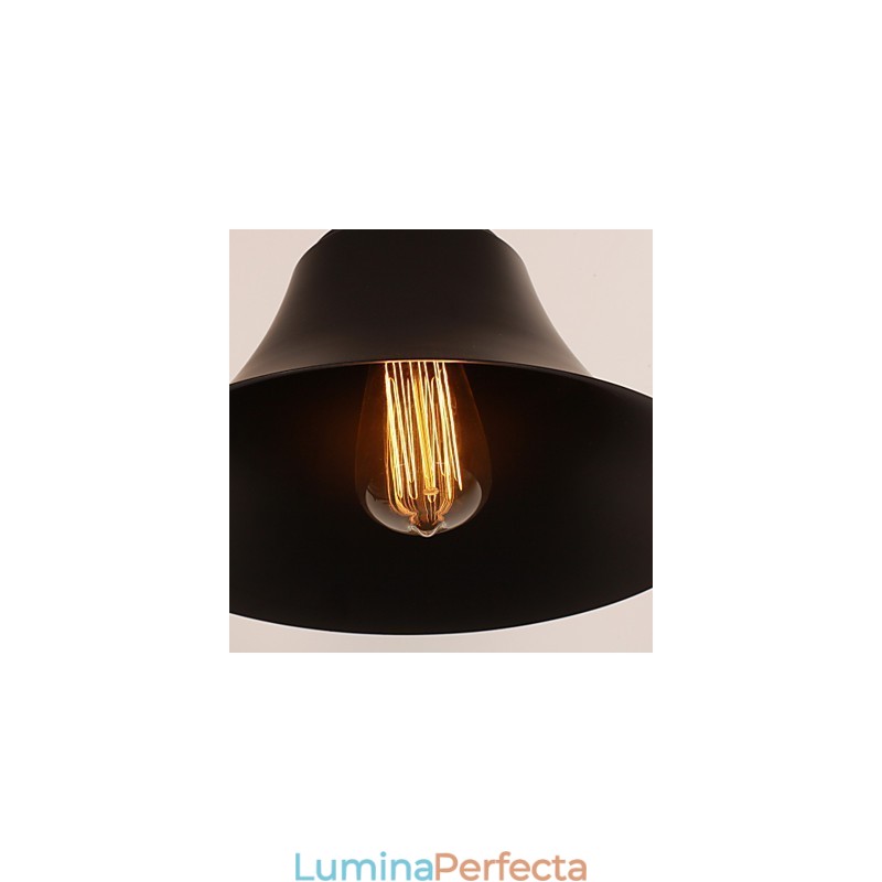 Aplică artistică de perete cu abajur din metal retro și suport