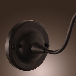Aplică artistică de perete cu abajur din metal retro și suport