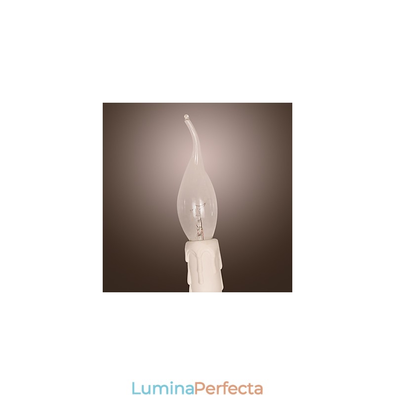Aplica de perete din cristal cu 2 lumini in bec de lumanare