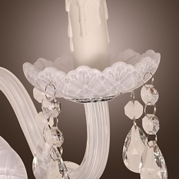 Aplica de perete din cristal cu 2 lumini in bec de lumanare