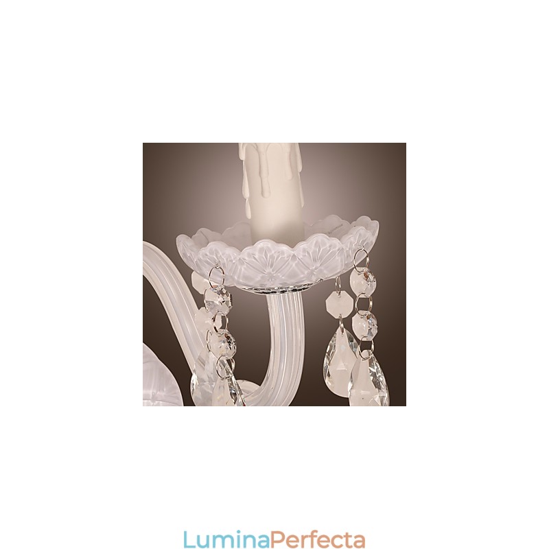Aplica de perete din cristal cu 2 lumini in bec de lumanare