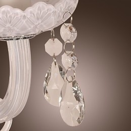 Aplica de perete din cristal cu 2 lumini in bec de lumanare