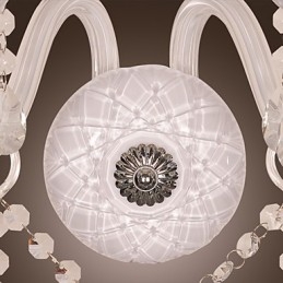 Aplica de perete din cristal cu 2 lumini in bec de lumanare