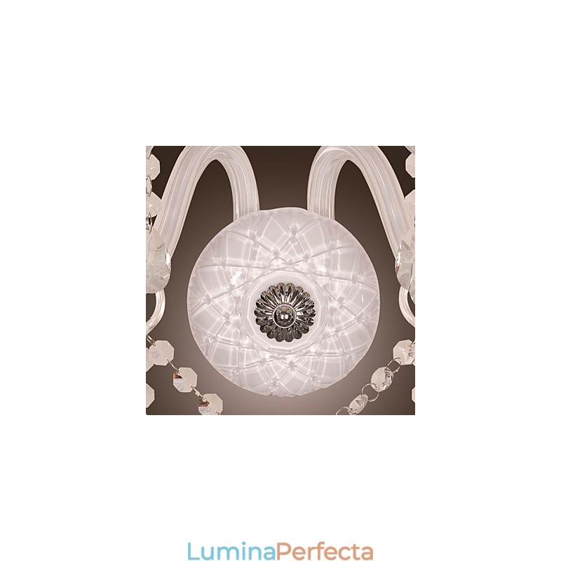 Aplica de perete din cristal cu 2 lumini in bec de lumanare
