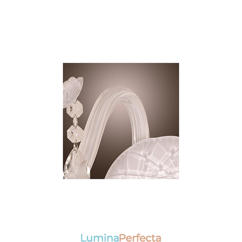 Aplica de perete din cristal cu 2 lumini in bec de lumanare