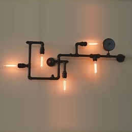 Aplice 5 Lumini Conducta Apa Fier Mini Stil Industrial Metal Country