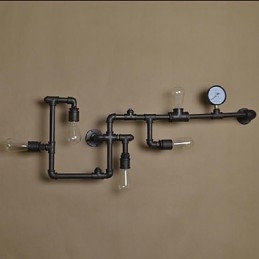 Aplice 5 Lumini Conducta Apa Fier Mini Stil Industrial Metal Country