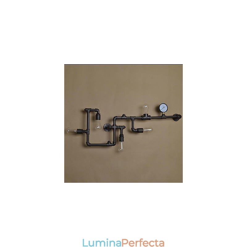 Aplice 5 Lumini Conducta Apa Fier Mini Stil Industrial Metal Country