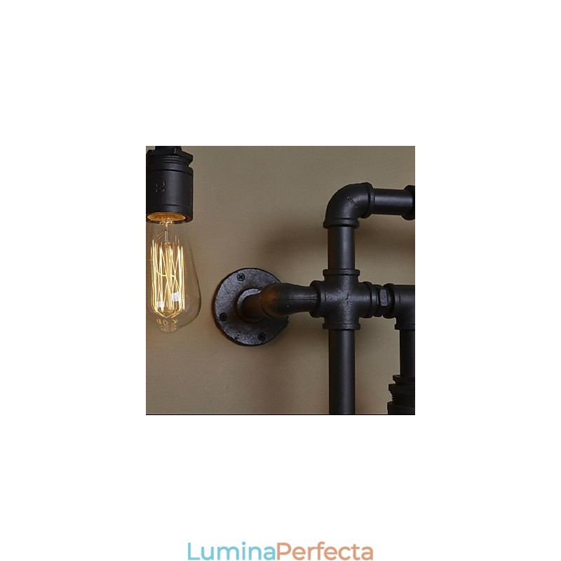 Aplice 5 Lumini Conducta Apa Fier Mini Stil Industrial Metal Country