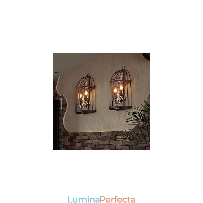 Applique Stil Mini Rustic Lodge Metal