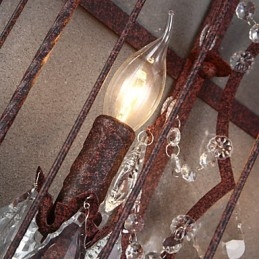 Applique Stil Mini Rustic Lodge Metal