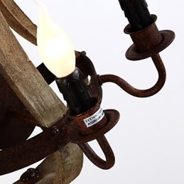 Lampă vintage americană rustică din lemn de perete pentru butoi de vin. Lampă pentru living și dormitor