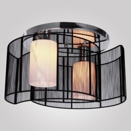 Plafoniera Design Modern 2 Lumini Negru
