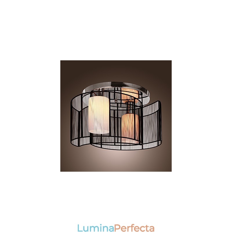 Plafoniera Design Modern 2 Lumini Negru