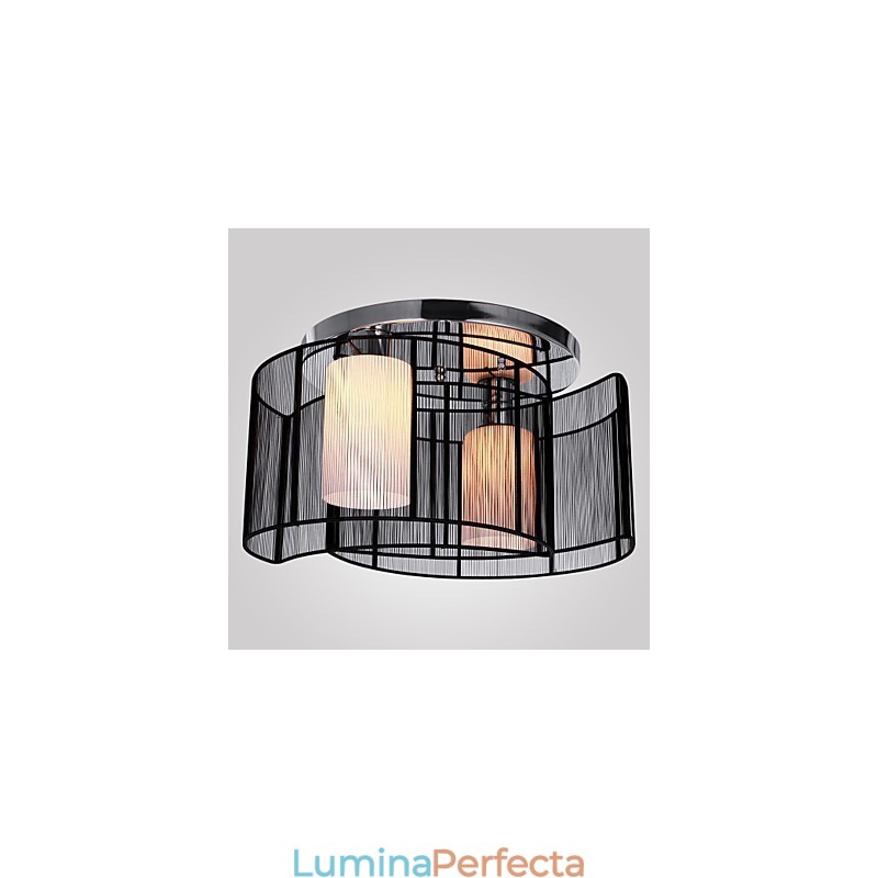 Plafoniera Design Modern 2 Lumini Negru
