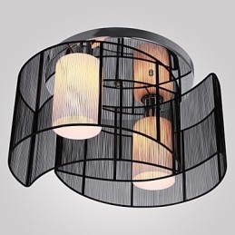Plafoniera Design Modern 2 Lumini Negru