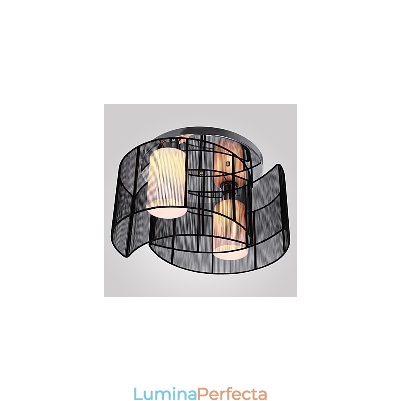 Plafoniera Design Modern 2 Lumini Negru