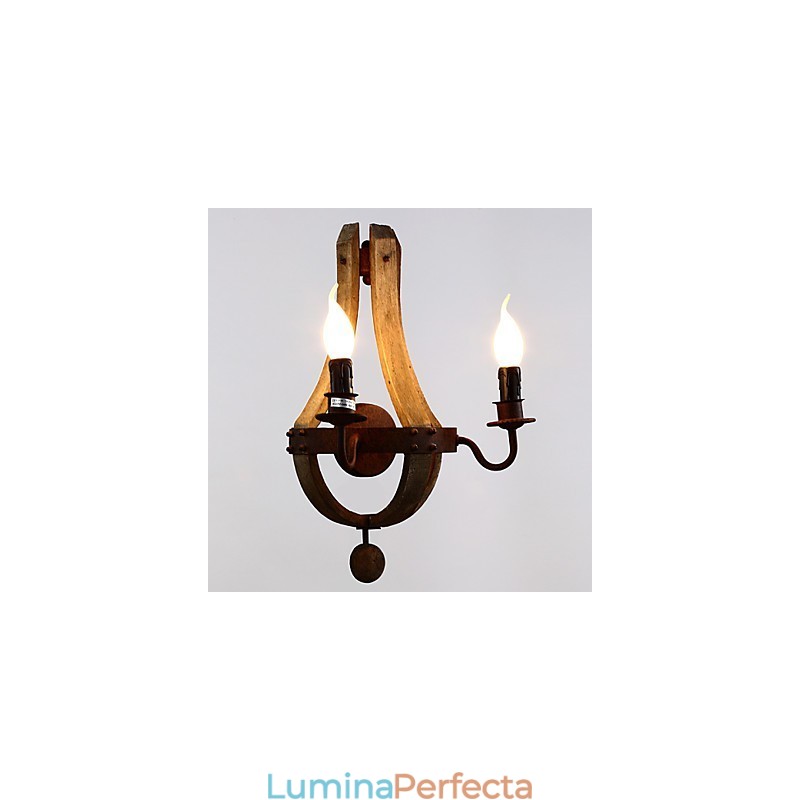 Applique Stil Mini Rustic Lodge Lemn Bambus