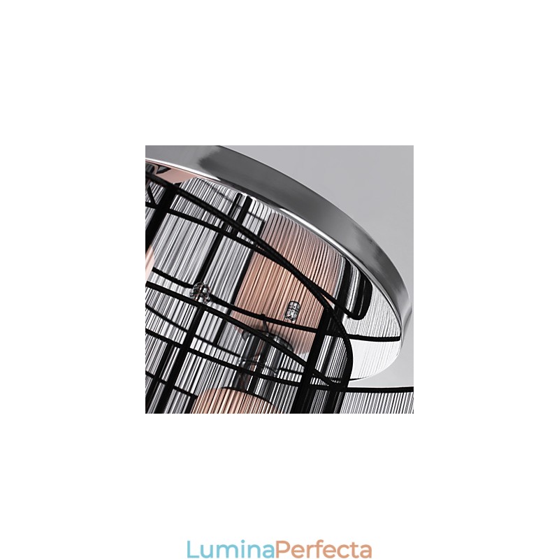 Plafoniera Design Modern 2 Lumini Negru