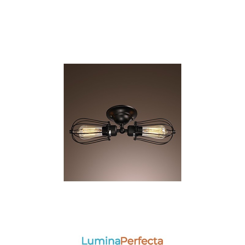 Lampă de perete aurie cu 2 lumini în stil antic