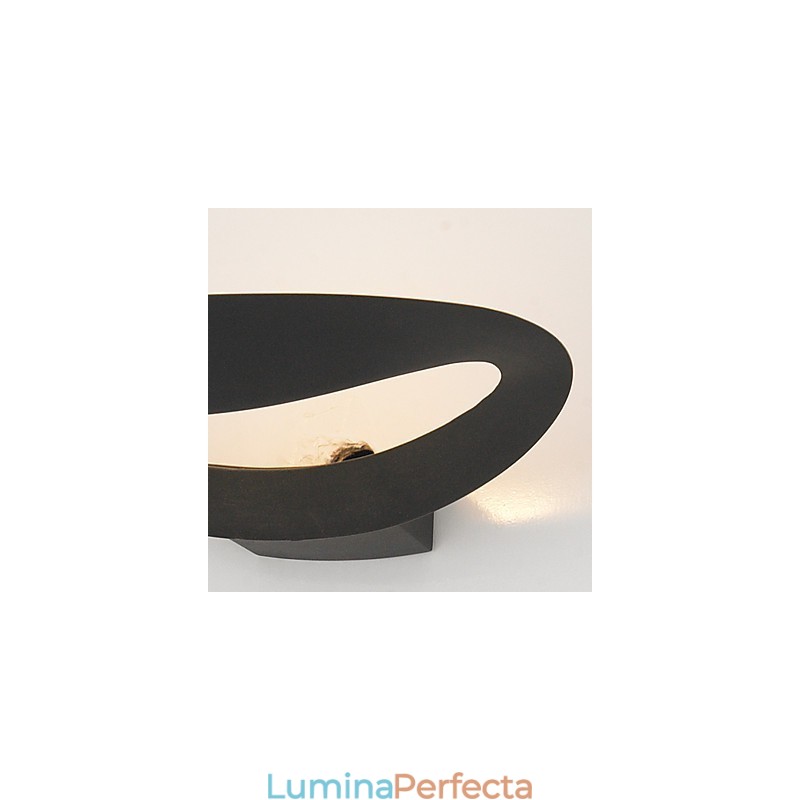 Aplică artistică de perete cu 1 lumină în alb-negru