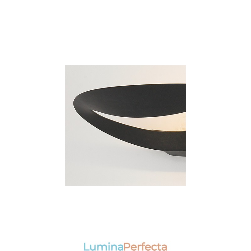Aplică artistică de perete cu 1 lumină în alb-negru