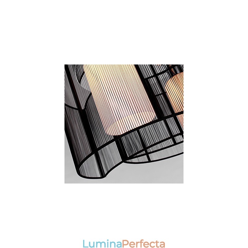 Plafoniera Design Modern 2 Lumini Negru