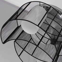 Plafoniera Design Modern 2 Lumini Negru