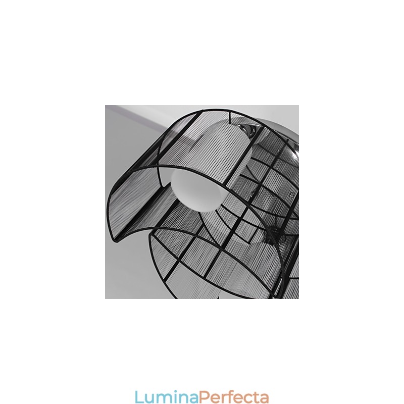 Plafoniera Design Modern 2 Lumini Negru