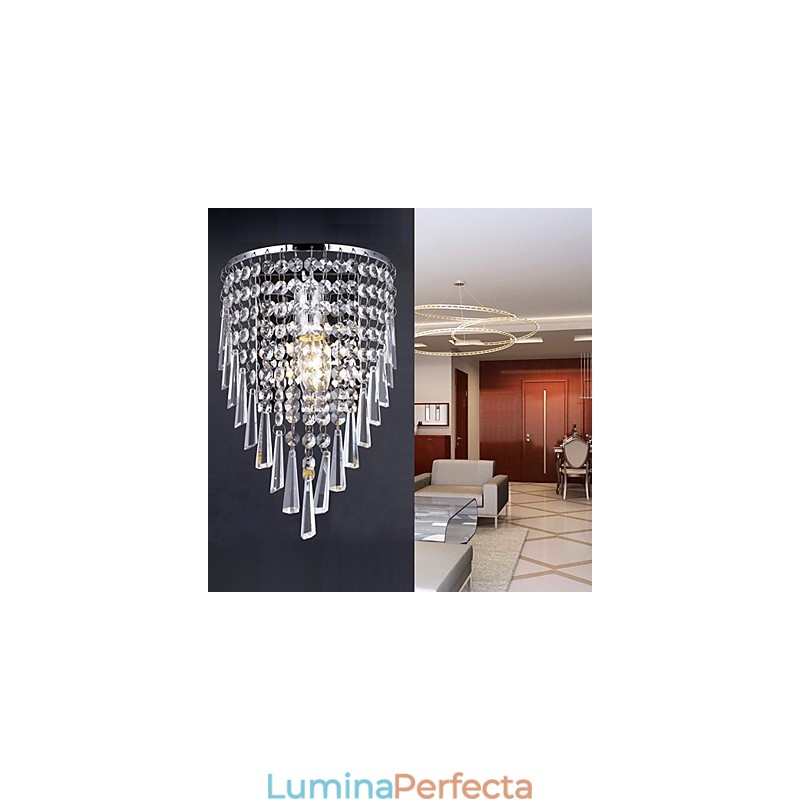 Aplică de perete de cristal elegantă cu 1 lumină