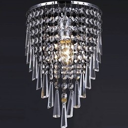Aplică de perete de cristal elegantă cu 1 lumină