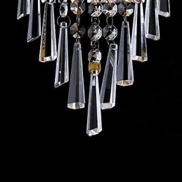 Aplică de perete de cristal elegantă cu 1 lumină