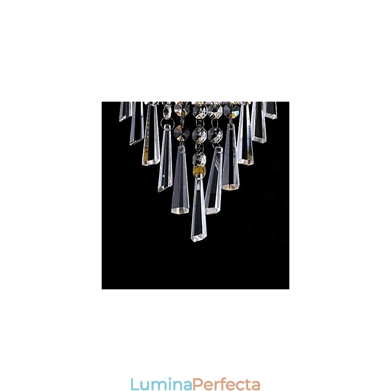 Aplică de perete de cristal elegantă cu 1 lumină