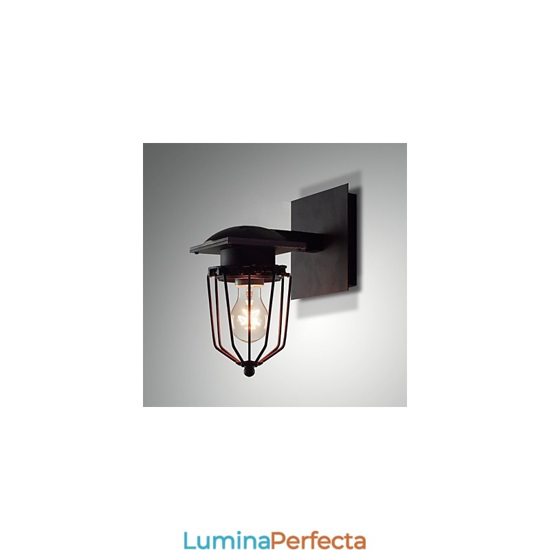 Aplică retro forjată cu un singur cap Aplic antic Lampă cu amintiri Loft American Fier Vintage Cuști mici