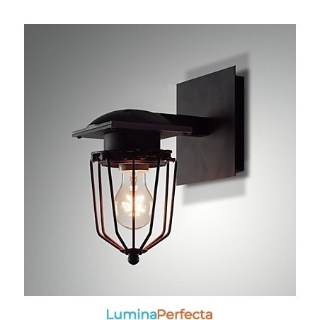 Aplică retro forjată cu un singur cap Aplic antic Lampă cu amintiri Loft American Fier Vintage Cuști mici Aplică retro forjată cu un singur cap Aplic antic Lampă cu amintiri Loft American Fier Vintage Cuști mici