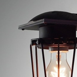 Aplică retro forjată cu un singur cap Aplic antic Lampă cu amintiri Loft American Fier Vintage Cuști mici