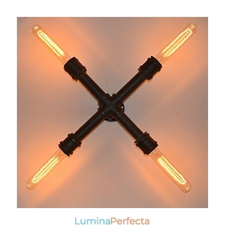 Perete industrial retro țeavă Perete industrial retro țeavă