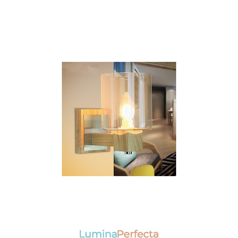 Aplice de perete Mini stil tradițional clasic din lemn de bambus