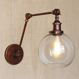 Aplice de Perete Leagăn de Leagăn Aplice de Lectură Cristal Mini Stil Rustic Lodge Metal