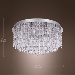 Montaj încastrat din cristal cromat modern contemporan