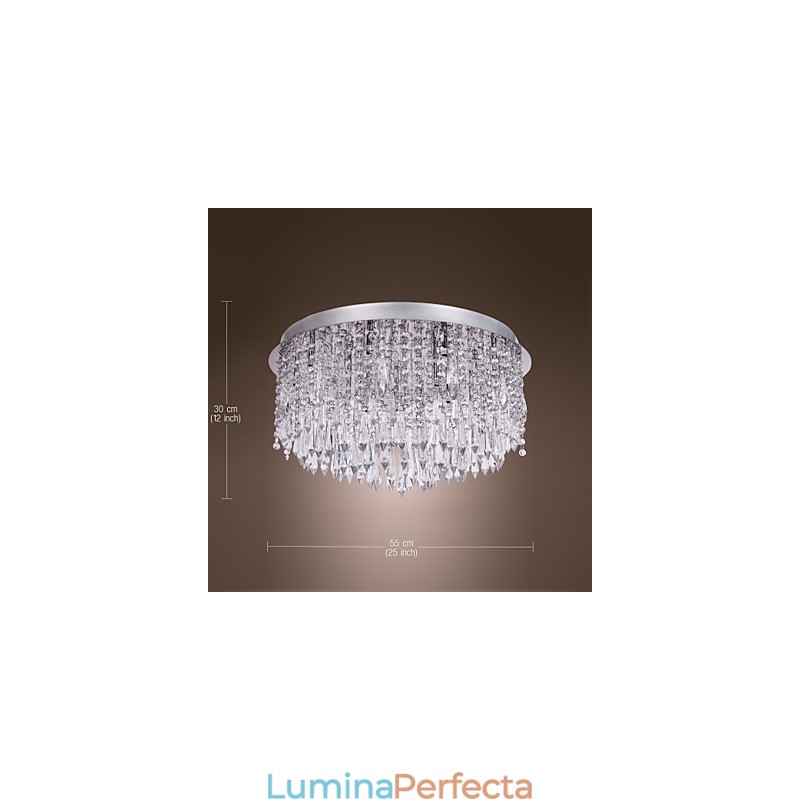 Montaj încastrat din cristal cromat modern contemporan