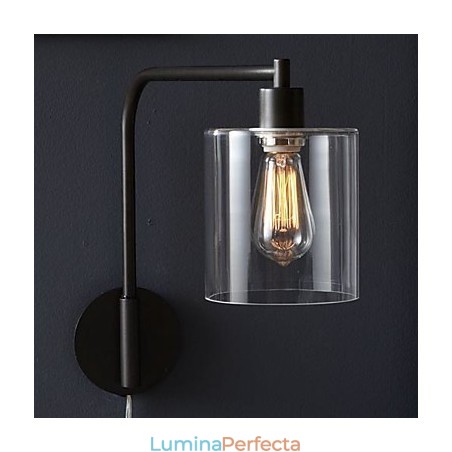 Lampă de perete modernă cu abajur de sticlă Lampă de perete modernă cu abajur de sticlă