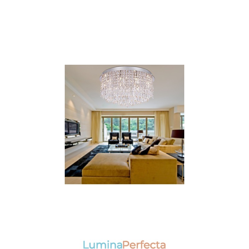 Montaj încastrat din cristal cromat modern contemporan
