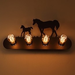 American Village Pastoral stil LOFT Dormitor Coridor Fier Retro Wild Horse Aplice Transport gratuit