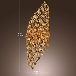 Aplică artistică din cristal cu 2 lumini