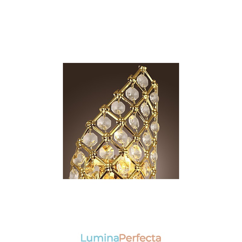 Aplică artistică din cristal cu 2 lumini