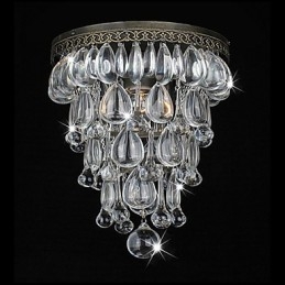 Applique verzi antice cu pandantive cu margele de cristal