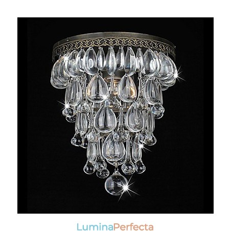 Applique verzi antice cu pandantive cu margele de cristal Applique verzi antice cu pandantive cu margele de cristal