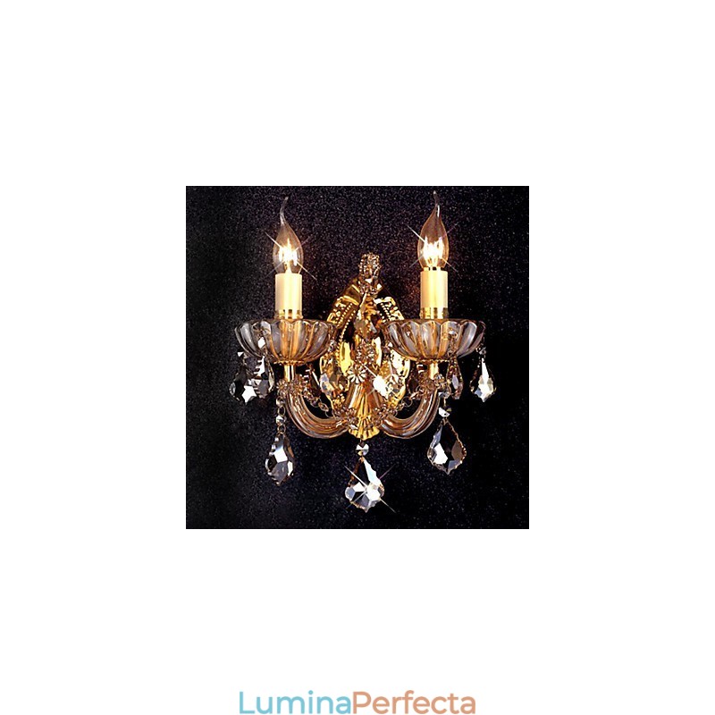 Aplică elegantă din cristal cu 2 lumini